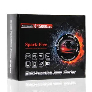 15000mAh 차량 배터리 충전기 팩 점프 스타터 다기능 자동차 비상 전원 은행 차량 시동용 노란색 빨간색 파란색 OEM - Product Image 1