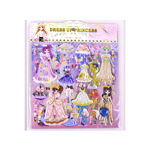 Myway 3D spugna schiuma principessa <span class=keywords><strong>personaggi</strong></span> dei cartoni animati adesivi personalizzati fai da te ragazze vestono adesivi - Product Image 3