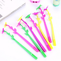 Stylo en gel de silicone souple, papier à lettres fantaisie créatif, fleurs de plantes simulées mignonnes
