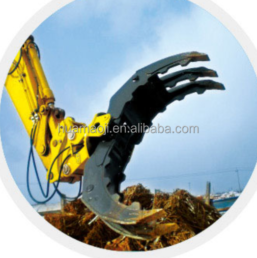 Hydraulic Excavator Wood Grab, Rotating Log Grapple