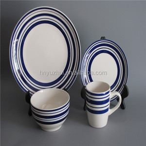 Conjunto de jantar pintado à mão karachi paquistão, 16 peças - Product Image 5