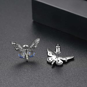 LUOTEEMI nuovi orecchini a farfalla farfalla nera elegante donna orecchini con zirconi cubici gioielli misteriosi di Brincos - Product Image 6