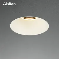 Aisilan Comercial ไฟ LED สปอตไลท์,หลอดไฟ LED ติดเพดาน COB หรี่แสงได้ไร้ขอบป้องกันแสงสะท้อนแบบไร้ขอบสมาร์ททันสมัย