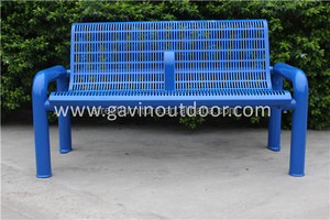 Por encargo al aire libre de acero perforada bancos - Product Image 5