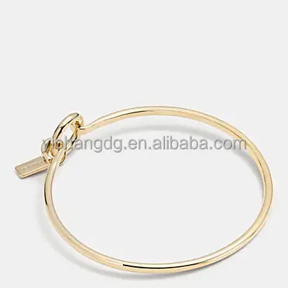 Stainless Steel Charm Base Hinged Hoop Bangle Rose Gold Bracelets