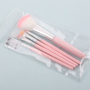 Set di 5 <span class=keywords><strong>Pennelli</strong></span> per Trucco per Bambini con Logo Personalizzato, Manico in Plastica e Setole Sintetiche - Regalo Promozionale per l'Applicazione di Correttore - Product Image 4