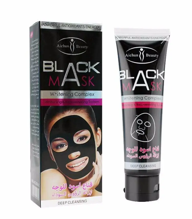 Hot 100% Removal Natural Herbal blackhead Bamboo charcoal black mask nose blackhead remover black Mud Face Mask