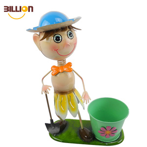 Encantador de hierro hombre salvaje suculentas ollas chico de Metal estatua de maceta de <span class=keywords><strong>flores</strong></span> - Product Image 1