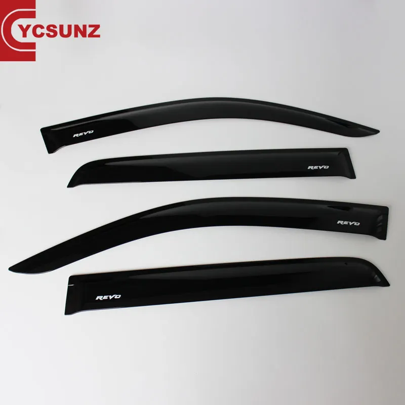 Déflecteur de fenêtre, visière de porte en acrylique noir pour Hilux REVO 2015, Injection pour Hilux 2016, YCSUNZ