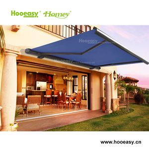 Homey alta calidad superventas motor retráctil control metal al aire libre jardín francés balcón <span class=keywords><strong>toldo</strong></span> con brazo fuerte - Product Image 1