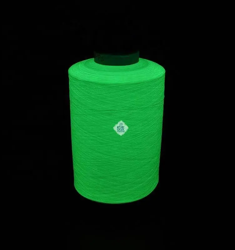 High end Polyester glow in the dark wholesale embroidery tassel silk thread for weaving DTY Shoes knitting Glow Yarn