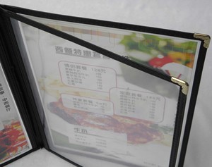 प्रचार स्पष्ट मेनू कवर 8.5 “x 11” प्लास्टिक मेनू कवर - Product Image 6