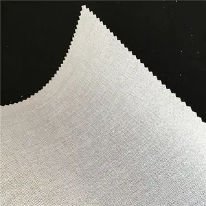Kaliteli polyester dokuma reçine tela tela karışımlı yaka astar gömlek yaka