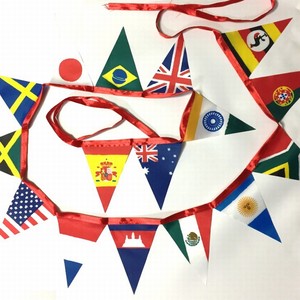 새로운 장식 다채로운 국제 모든 국가 플래그 페넌트 미니 플래그 문자열 파티 국제 플래그 - Product Image 2