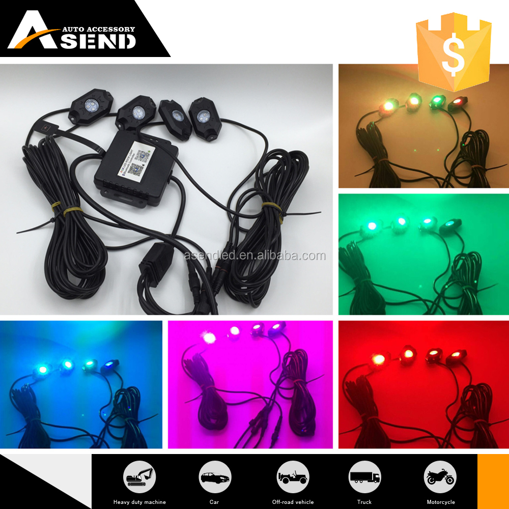 2 "un RGB de control 4 unids roca llevó la luz Con la música del bluetooth Controllor
