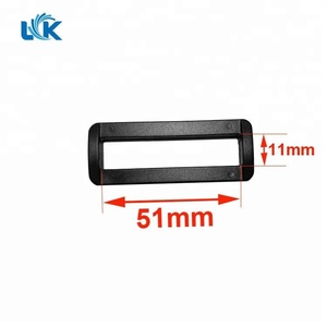 Anillo rectangular de plástico, cinturón de correas, hebilla de cinta, hebilla deslizante de repuesto para bolso, bolsa de equipaje, negro, 50mm, <span class=keywords><strong>2</strong></span>" - Product Image 2