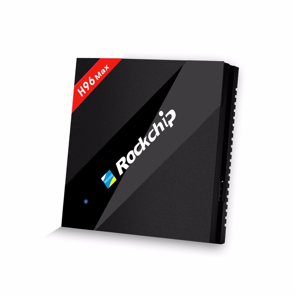 Boîtier récepteur rockchip tv H96 MAX, 4 go, rk3399, 6 cœurs, lecteur multimédia décodeur connecté par internet, 4k