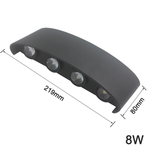 8W A Mené La lampe <span class=keywords><strong>de</strong></span> mur Extérieure D'intérieur <span class=keywords><strong>Ip65</strong></span> Vers Le Bas Blanc Noir Moderne Pour La Maison Escaliers Chambre Chevet Lumière <span class=keywords><strong>De</strong></span> <span class=keywords><strong>Salle</strong></span> <span class=keywords><strong>De</strong></span> Bains - Product Image 3