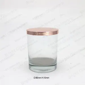 Couvercle <span class=keywords><strong>en</strong></span> fer blanc pour bougeoir, tasse <span class=keywords><strong>en</strong></span> métal, argent/or rose, couvercle <span class=keywords><strong>en</strong></span> fer blanc pour pot à bougies - Product Image 1