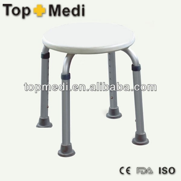 Height adjustable round Type Bath bench/shower chair for elderly
