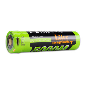 18650 loaded USB cylindrical 18650 re-loaded ble Battery lithium ion <span class=keywords><strong>3</strong></span>,7 v 3500 mAh 1A download loaded battery - Product Image 1