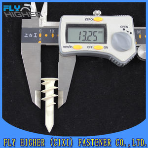 13x42mm 셀프 태핑 플라스틱 드라이월 플러그 앵커 아연 도금 M4 나사 이지 앵커 - Product Image 2