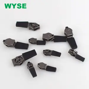 Fancy Hot Fashion DSYG Semi Auto Lock <strong>Slider</strong> With <strong>Rubber</strong> Puller Multi-size for Garment Zipper - Product Image 1