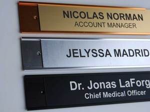 Modern Design Engraved Aluminum Sign Holder for Wall and <strong>Door</strong> Name <strong>Plates</strong> - Product Image 5