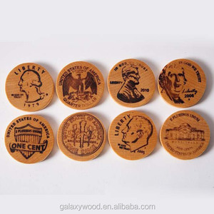 Trung Quốc Nhà Sản Xuất 23 Mét Tùy Chỉnh Khắc In Tiền Xu Bằng Gỗ - Product Image 1