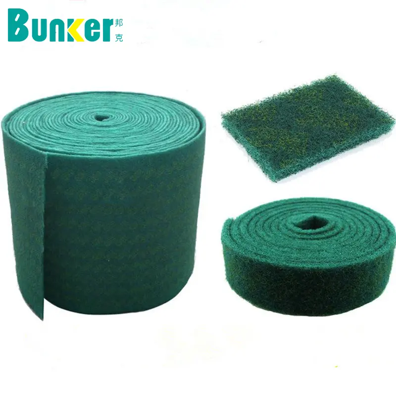 De servicio pesado verde scouring pad rollos de limpieza de la cocina de pad