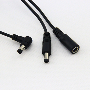 Personnaliser DC5521 1 à 2 connecteurs de câble d'alimentation répartiteur mâle femelle DC 5.5x2.1mm prise à angle droit baril pour bandes lumineuses à LED - Product Image 3