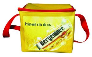 Недорогая многоразовая Термосумка из нетканого полипропилена с принтом логотипа на застежке-молнии - Product Image 2