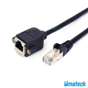Cavo di prolunga per montaggio a pannello da 0.3m 26AWG <span class=keywords><strong>Cat</strong></span> 5e FTP RJ45 Ethernet maschio a femmina - Product Image 3