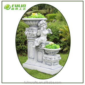 Decorativo Europeo jardín Ángel <span class=keywords><strong>resina</strong></span> flor olla - Product Image 5