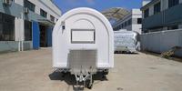 Chariot d'affichage mobile de beignet de crème glacée blanc de 2.8m/kiosque mobile de jus de café/mini camion de nourriture, remorque de restauration rapide