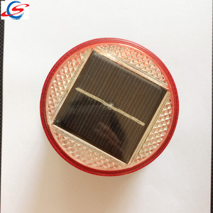 Feu de signalisation stroboscopique rouge bleu jaune avertissement rotatif énergie solaire led balise lumineuse - Product Image 2