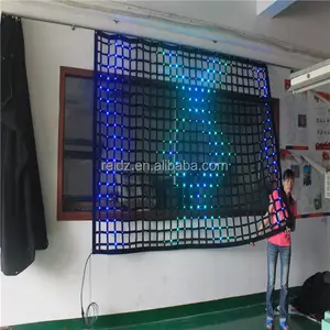 Rideau de lumière rgb led/en fibre optique, rideau de scène