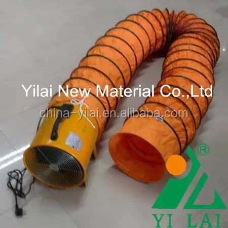 pvc flexibele slang voor ondergrondse tunnel ventilatie systemen met een grote diameter pvc luchtkanaal slang