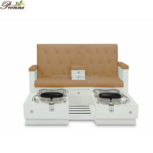 Salon de manucure pied spa double sièges <span class=keywords><strong>station</strong></span> de pédicure nail spa <span class=keywords><strong>station</strong></span> avec bols en verre réfléchissants - Product Image 2