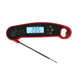 Digital Folding Instant Read Meat Thermometer with Magnet and Bottle Opener Thermometer for Meat Use