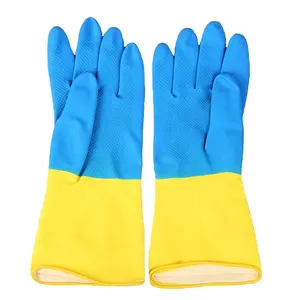 Bio Kleur Latex Rubber Handschoenen Voor Keuken Schoon Wassen