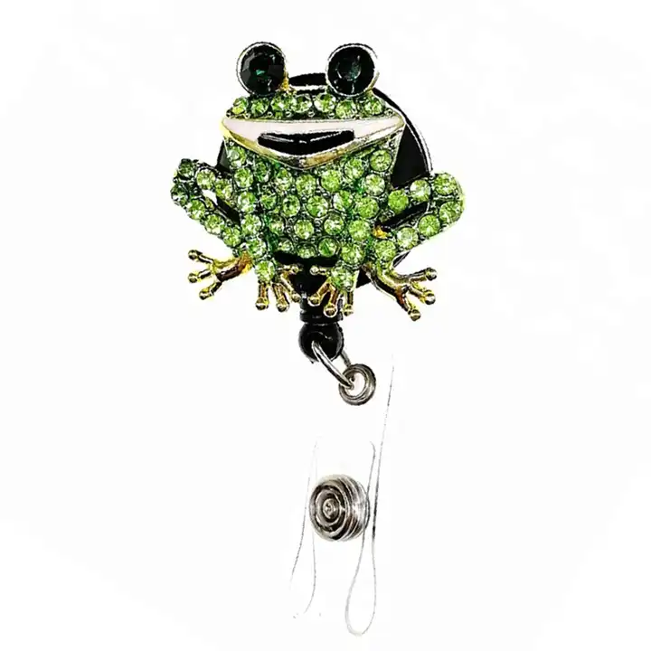 2023 New Medical Rhinestone Nurse Badge Holder Green Crystal Frog Id Badge  Reel For Nurse Accessories - Buy Bling Rhinestone Badge Reels For Nurse