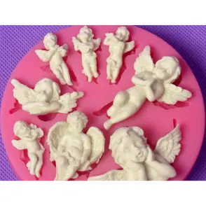 เค้กเครื่องมือ 1 pc Angel wing เด็กซิลิโคนแม่พิมพ์ช็อกโกแลตเบเกอรี่ fondant เครื่องมือ diy ครัว bakeware แฟชั่นเค้กตกแต่ง