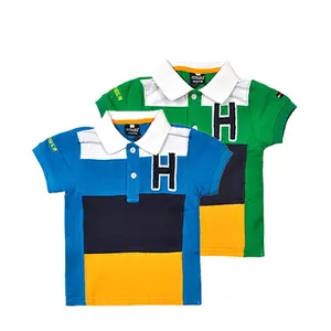 Ropa de verano para niños de dos colores 100% algodón para hombre uniforme camisa de Polo