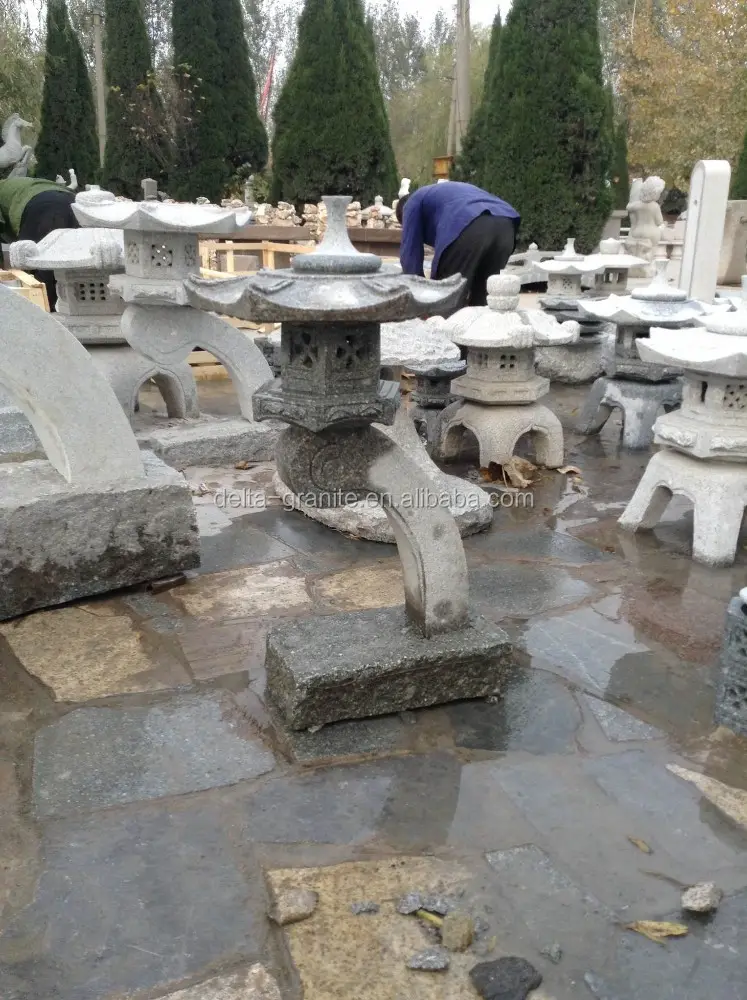Sculpté à la main en pierre de granit japonais pagodes jardin