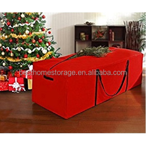 ถุงเก็บต้นคริสต์มาสผ้าโพลีเอสเตอร์แบบพับได้ (สีแดง) - Product Image 2
