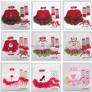 2016 New Fashion baby girl Christmas dress child girl Christmas outfit with factory price - Product Image 4
