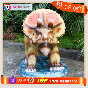 Fun Nouvelle Attraction pour Parc Fournisseur Vie taille Dinosaure Triceratops et fertiles a oeufs extérieure statues - Product Image 2