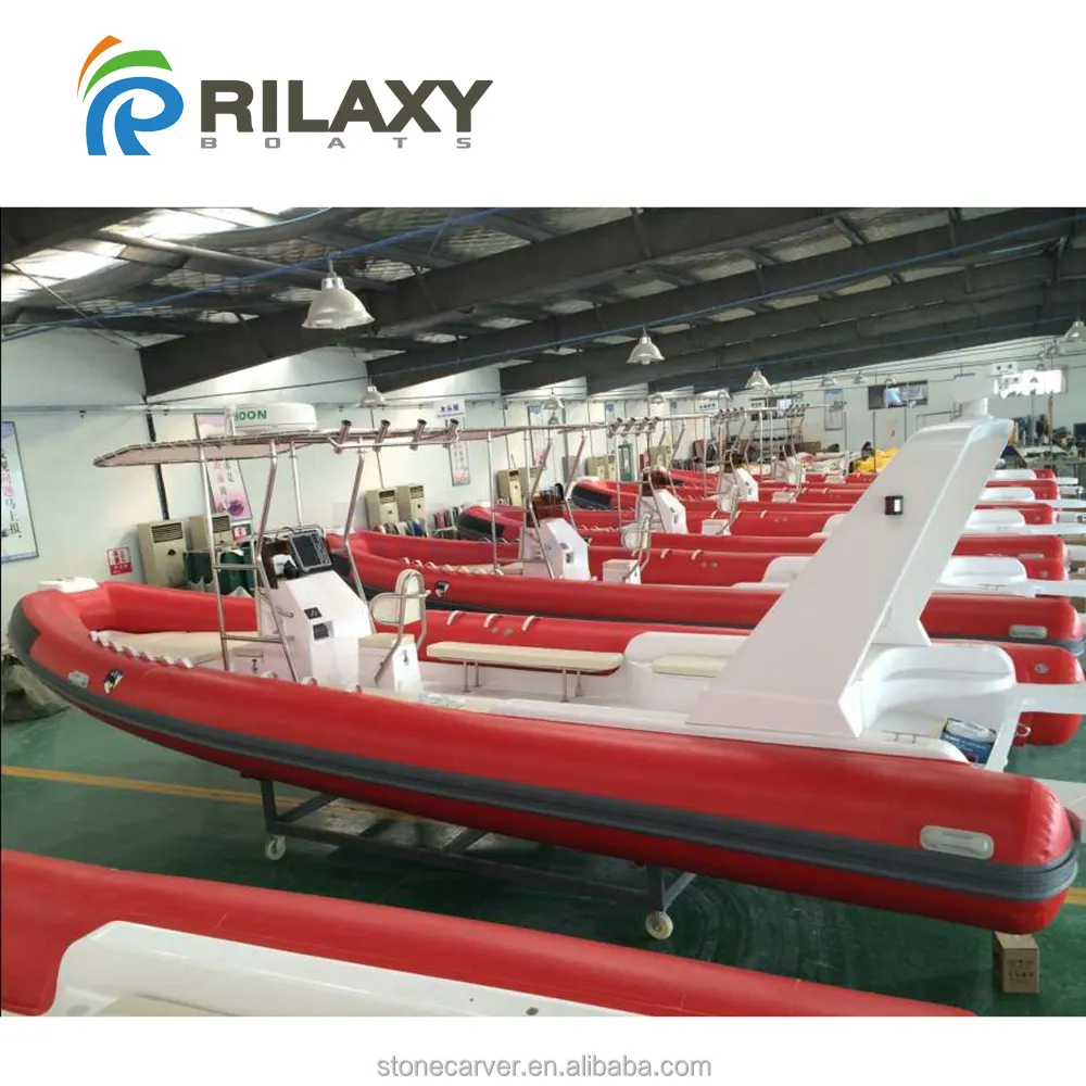 Rilaxy 28ft Large Wide Rigid Inflatable Boat RIB830B with Orca 866 Red Tube, S316L T-top, hydraulic steering and shower system