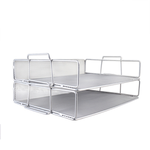 2025 xu hướng mới hàng thủ công kim loại sắt dây lưới văn phòng Stackable Máy tính để bàn tập tin tổ chức tài liệu Khay tập tin chủ - Product Image 3